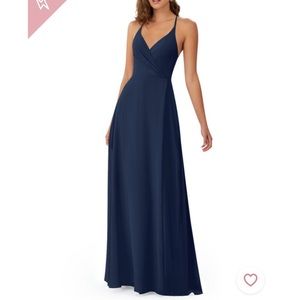 NWT Azazie Davis Dark Navy Bridesmaid Dress